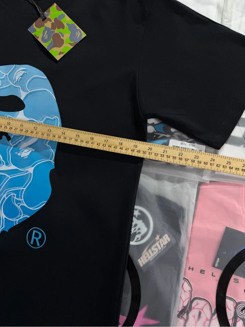 BAPE ABC Sea Surface Camo Ape Head T-shirt ‘Black’ - Picture 4 of 9